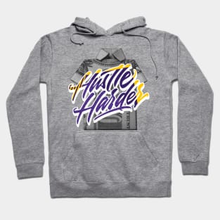 Hustle Harder Court Purple University Gold Hoodie